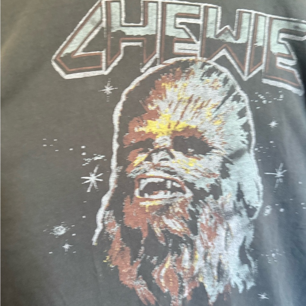 Star Wars Chewbacca Graphic Men's Gray T-Shirt LARGE - Picture 2 of 4